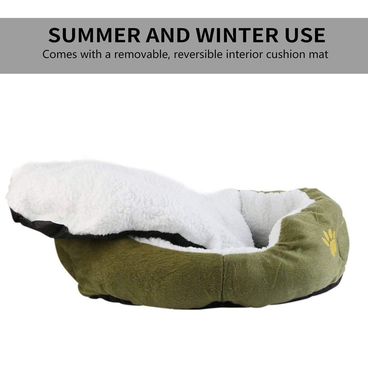 Pet Puppy Cat Soft Warm Fleece Bed Pet Supplies - Tophatter Daily Deals