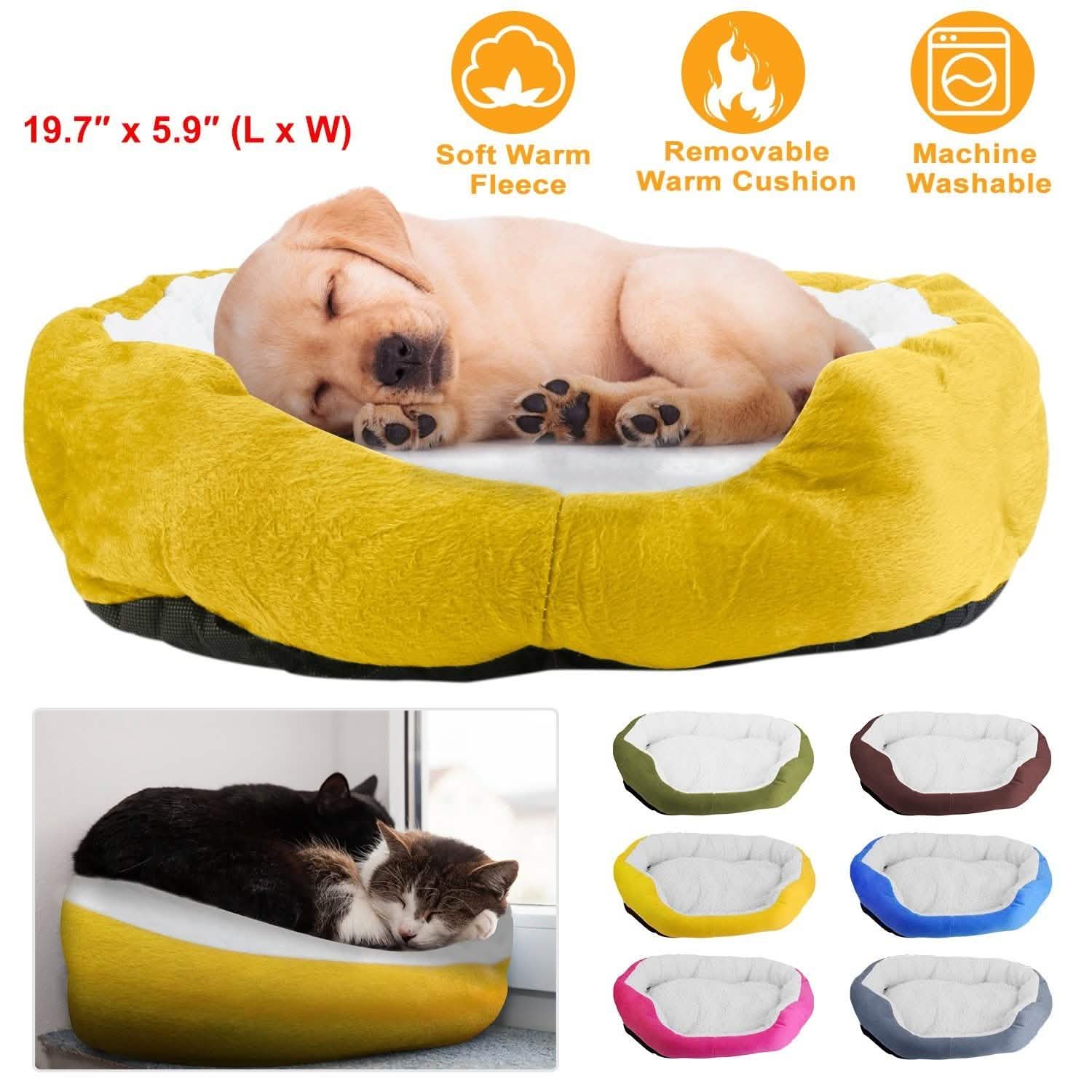 Pet Puppy Cat Soft Warm Fleece Bed Pet Supplies - Tophatter Daily Deals