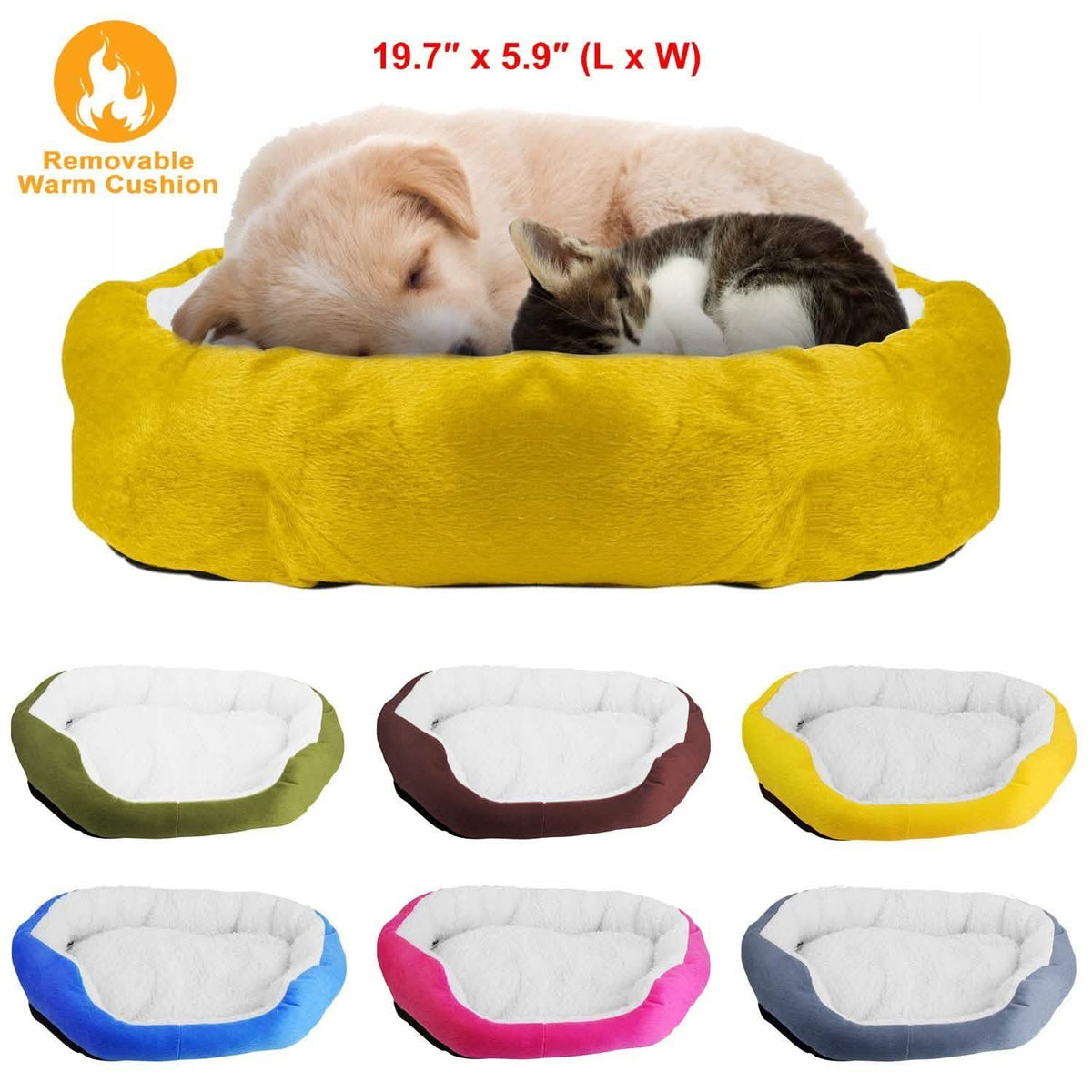 Pet Puppy Cat Soft Warm Fleece Bed Pet Beds - Tophatter Daily Deals