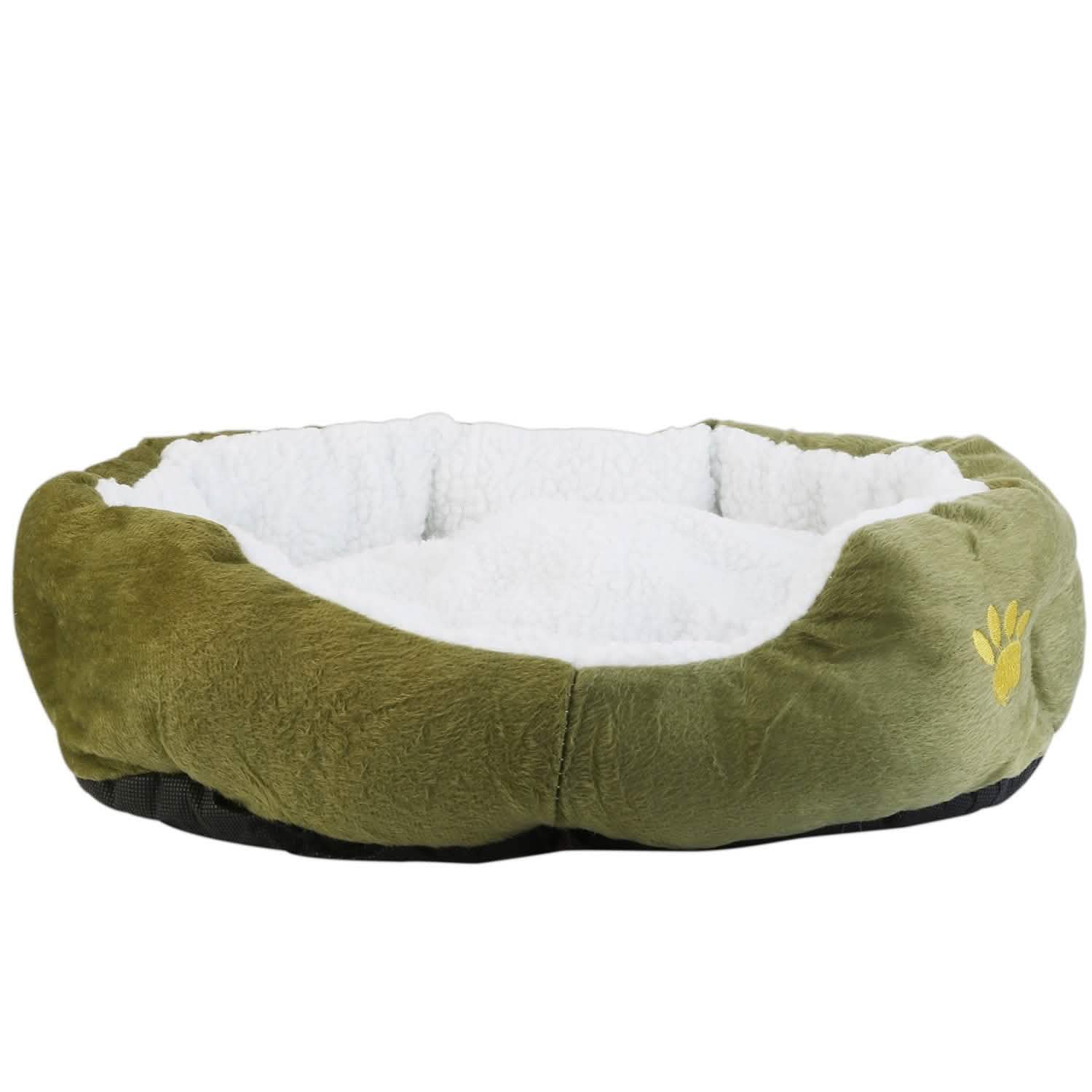 Pet Puppy Cat Soft Warm Fleece Bed Green Pet Supplies - Tophatter Daily Deals