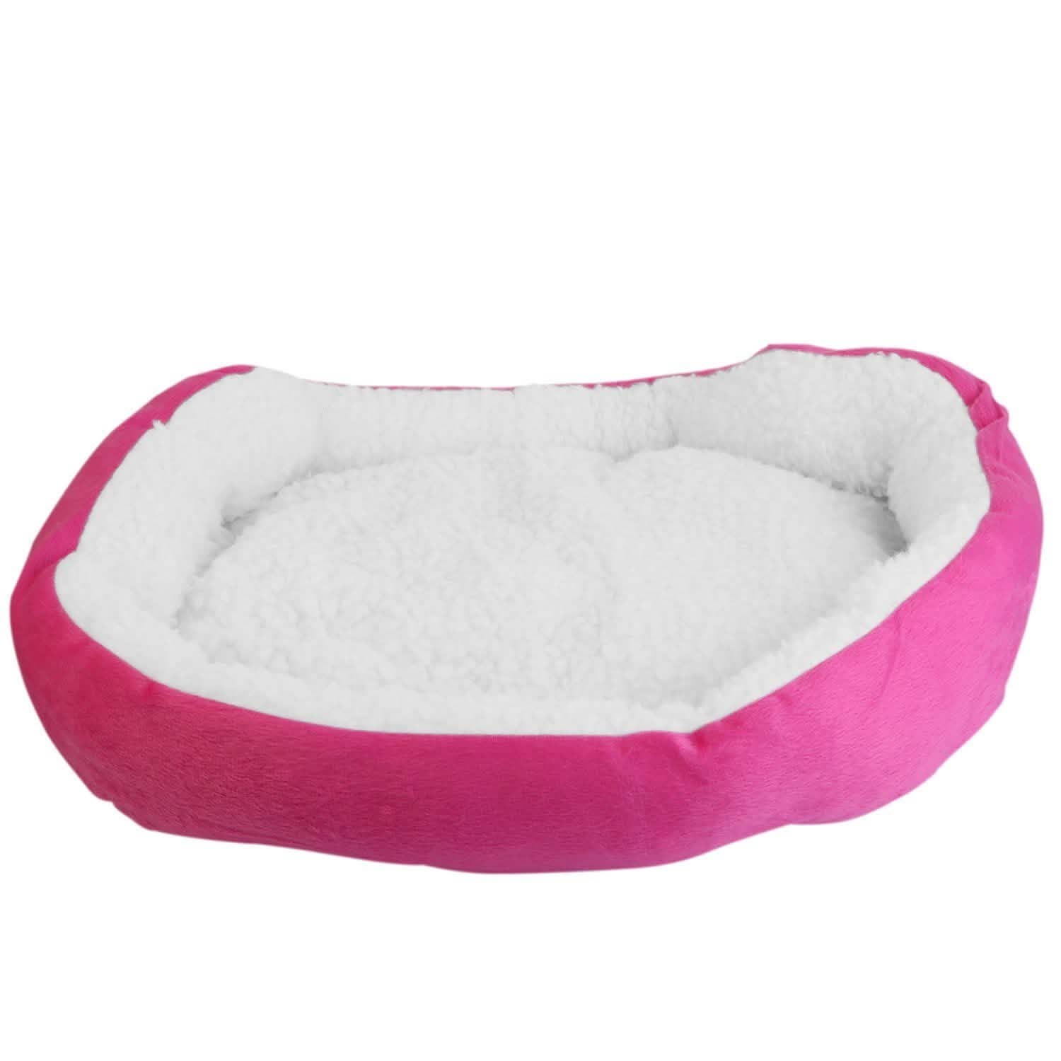 Pet Puppy Cat Soft Warm Fleece Bed Pink Pet Supplies - Tophatter Daily Deals