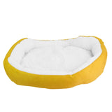 Pet Puppy Cat Soft Warm Fleece Bed Yellow Pet Supplies - Tophatter Daily Deals