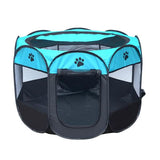 Pet Tent Portable Playpen Blue Pet Supplies - Tophatter Daily Deals