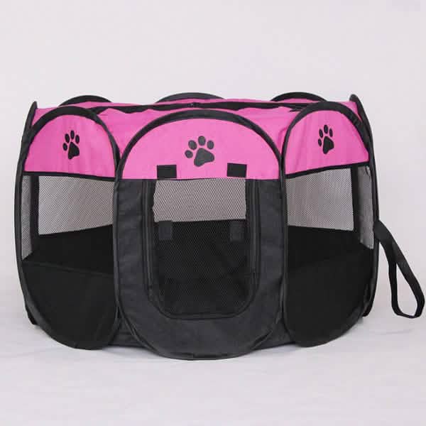 Pet Tent Portable Playpen Rose Pet Supplies - Tophatter Daily Deals