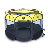 Pet Tent Portable Playpen Yellow Pet Supplies - Tophatter Daily Deals