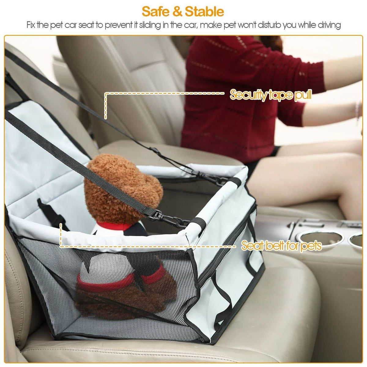 Pet Travel Carrier with Clip-On Safety Leash Zipper Storage Pocket for Pets up to 20lbs Pet Supplies - Tophatter Daily Deals