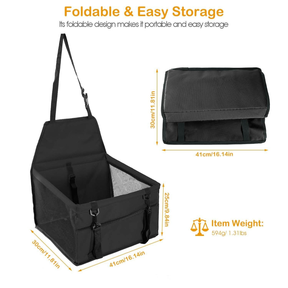 Pet Travel Carrier with Clip-On Safety Leash Zipper Storage Pocket for Pets up to 20lbs Pet Leashes & Harnesses - Tophatter Daily Deals