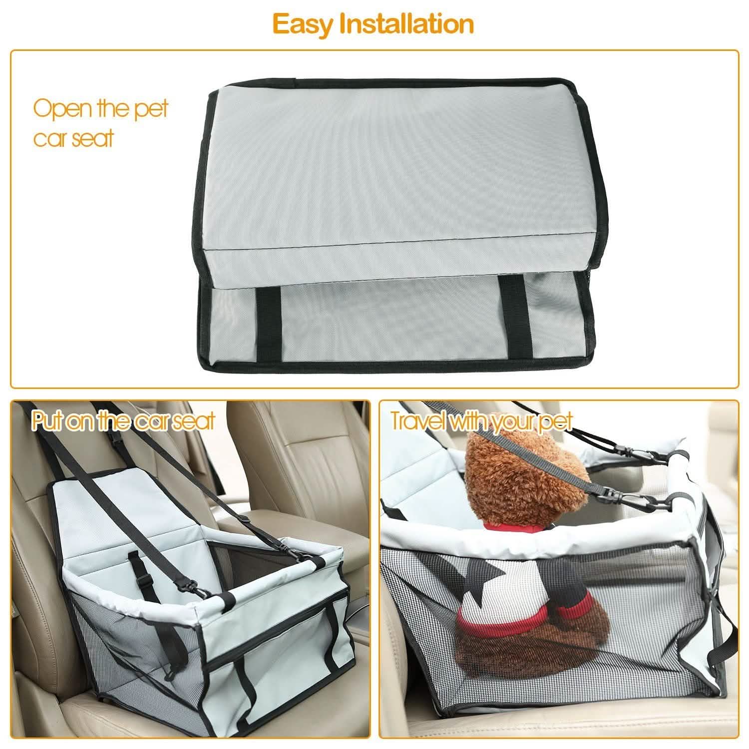 Pet Travel Carrier with Clip-On Safety Leash Zipper Storage Pocket for Pets up to 20lbs Pet Supplies - Tophatter Daily Deals