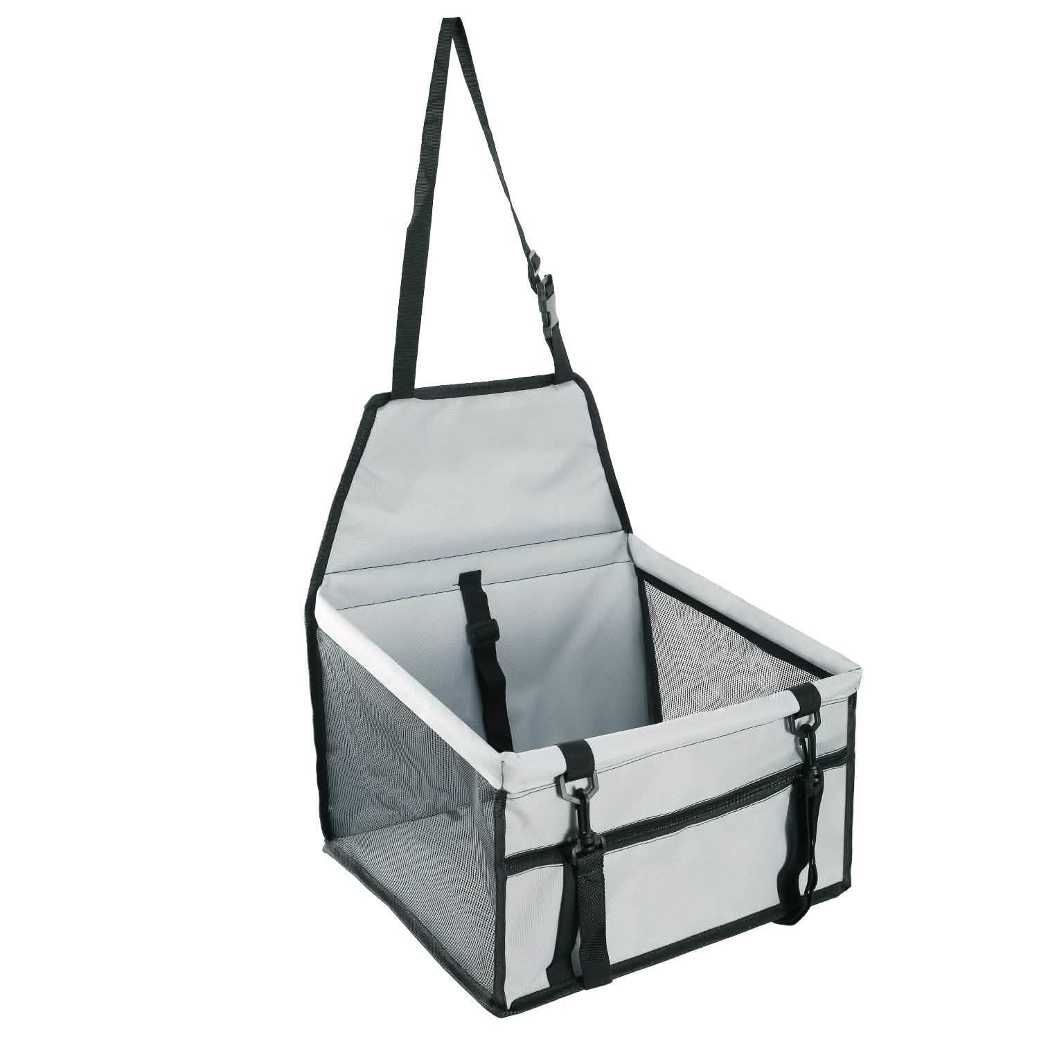 Pet Travel Carrier with Clip-On Safety Leash Zipper Storage Pocket for Pets up to 20lbs Gray Pet Supplies - Tophatter Daily Deals