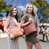 Peyton Leather Concealed Carry Tote EDC Handbag Handgun Purses - Tophatter Daily Deals