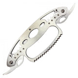 9" Convertible Knuckle Dual Blade Knife Silver - Tophatter Daily Deals