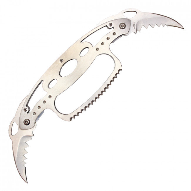 9" Black Convertible Knuckle Dual Blade Knife Silver - Tophatter Daily Deals