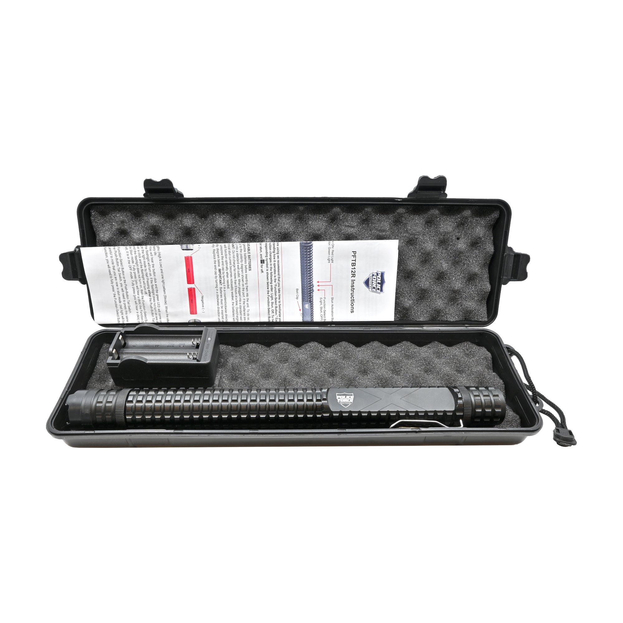 Tactical 12,000,000* Stun Baton Flashlight Stun Baton - Tophatter Daily Deals