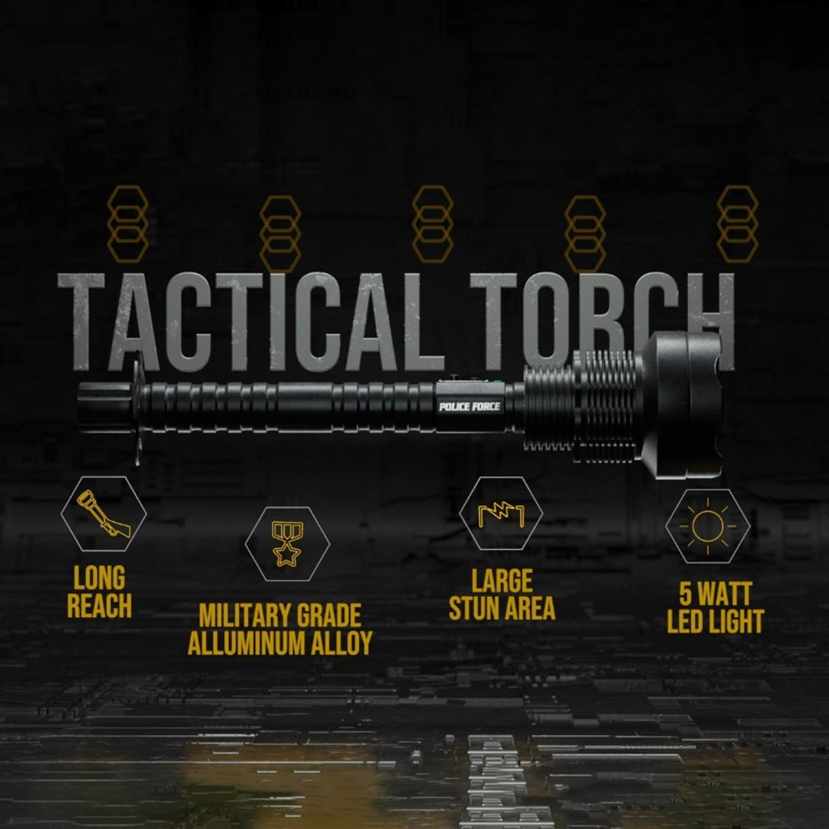 Tactical Torch Stun Flashlight 17,000,000 Stun Flashlight - Tophatter Daily Deals