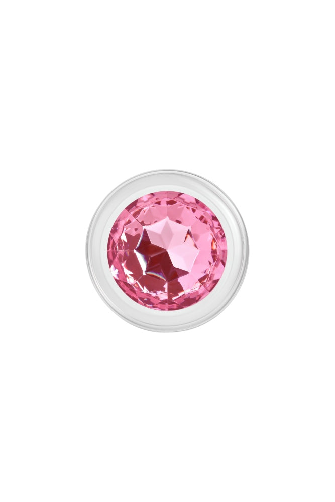 Adam & Eve - Pink Gem Glass Anal Plug - Assorted Sizes Sex Toy - Tophatter Daily Deals
