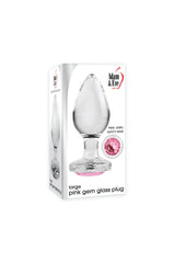 Adam & Eve - Pink Gem Glass Anal Plug - Assorted Sizes Large Sex Toy - Tophatter Daily Deals