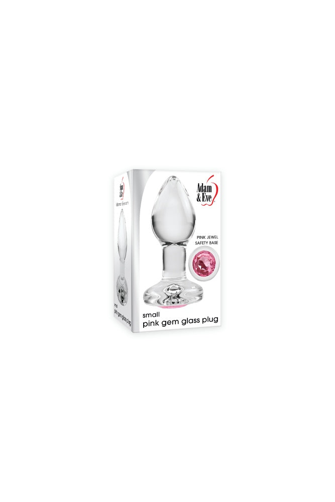 Adam & Eve - Pink Gem Glass Anal Plug - Assorted Sizes Small Sex Toy - Tophatter Daily Deals