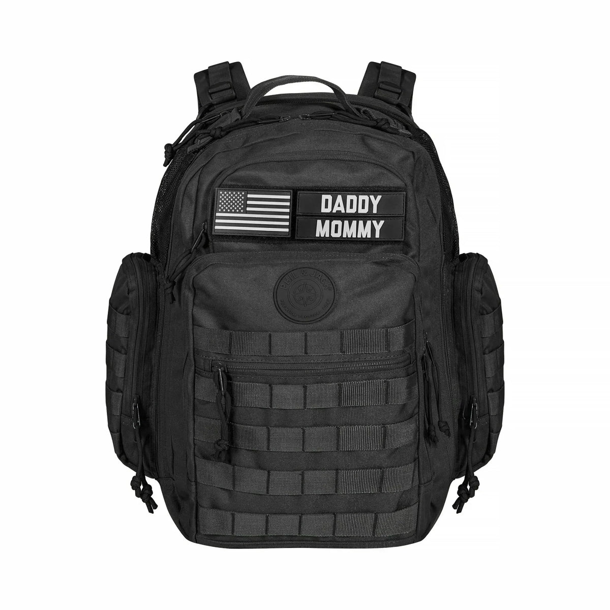 Phil & Jack Dad Diaper Bag Backpack, Baby Diaper Bag with Changing Station, Tactical Military Style, Womens Mens Diaper Bag (Black) Handbags & Wallets - Tophatter Daily Deals