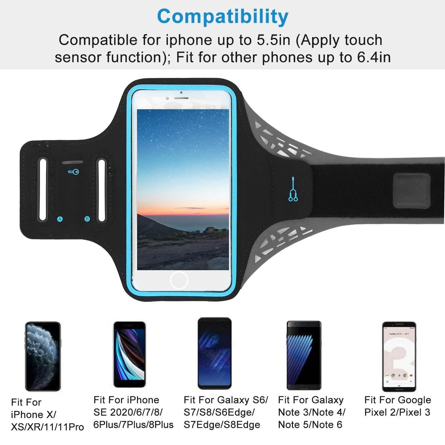 Phone Armband Case Sweat Resistant Mobile Accessories - Tophatter Daily Deals