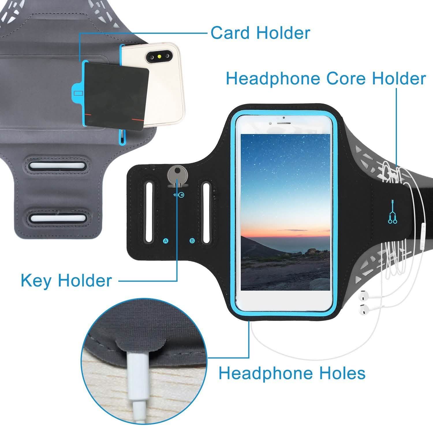Phone Armband Case Sweat Resistant Mobile Accessories - Tophatter Daily Deals