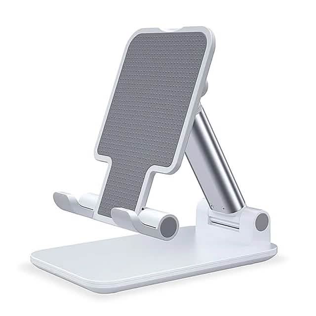 Phone Stand Holder Adjustable Height Increasing White Phone Mounts & Holders - Tophatter Daily Deals