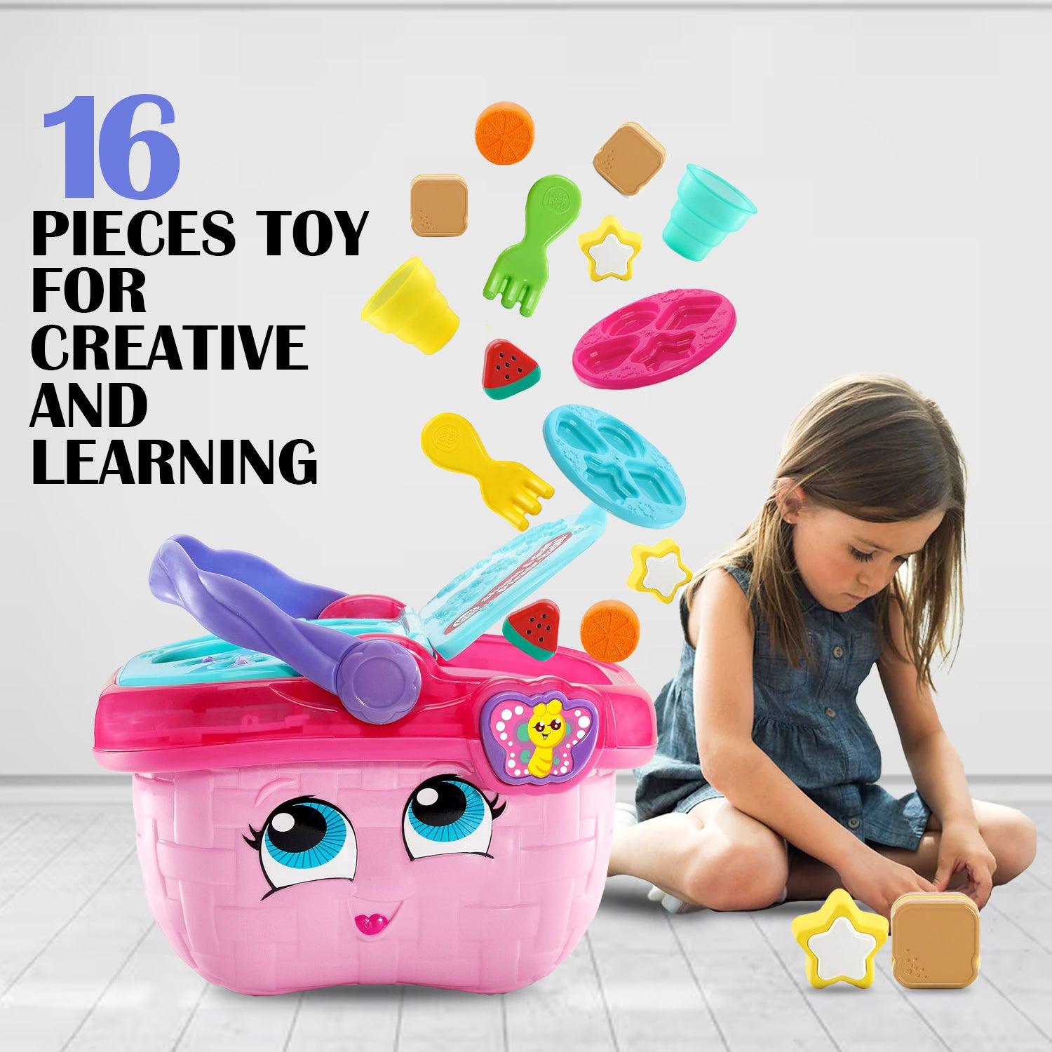 Picnic Basket Toy - Educational and Interactive 16 Pieces for Creative and Learning Play Toys For 1-3 Years Boys & Girls Christmas Toys - Tophatter Daily Deals