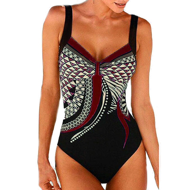 One Piece Swimwear For Women Brown Swimwear - Tophatter Daily Deals