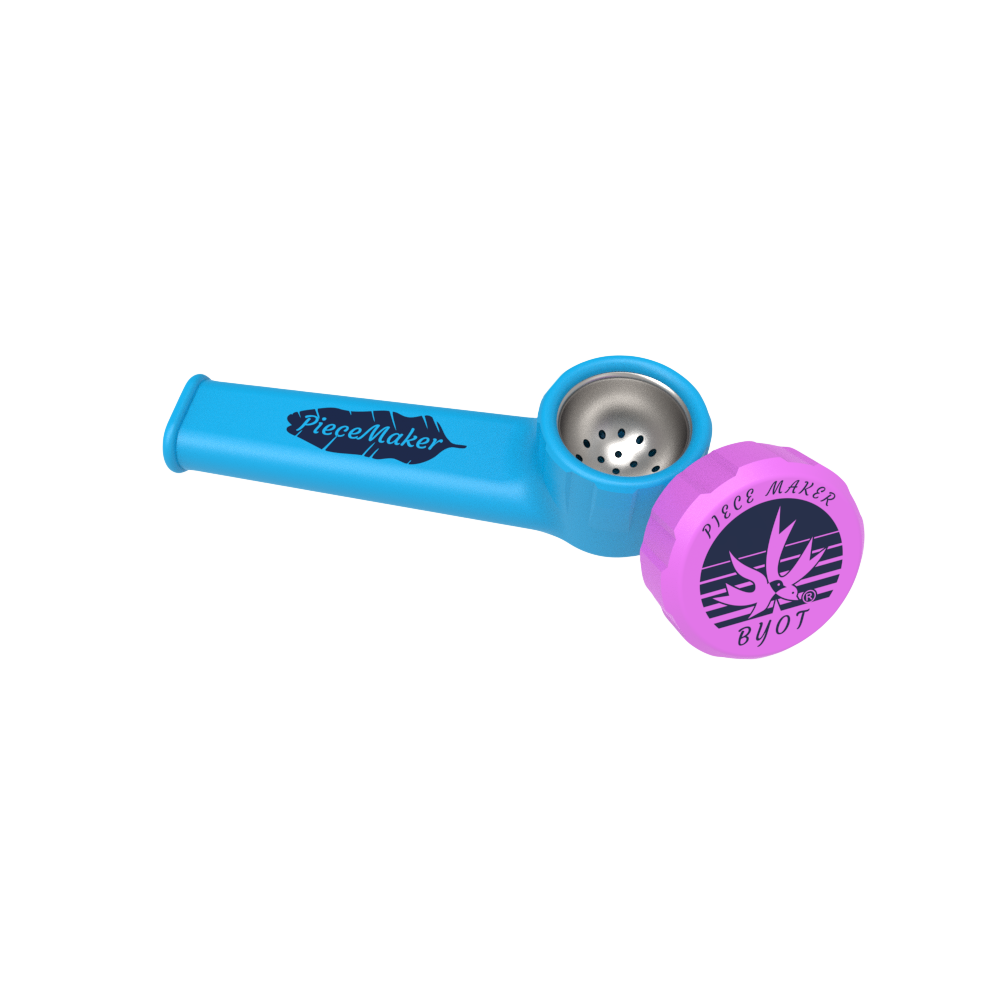 PieceMaker Karma Silicone Hand Pipe Beast Blue Hand Pipes - Tophatter Daily Deals