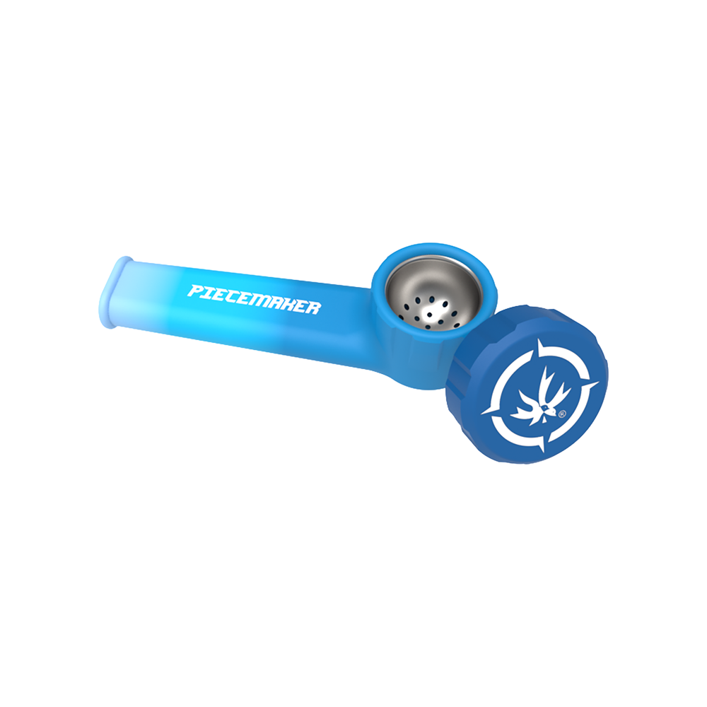 PieceMaker Karma Silicone Hand Pipe Ombre Blue Hand Pipes - Tophatter Daily Deals