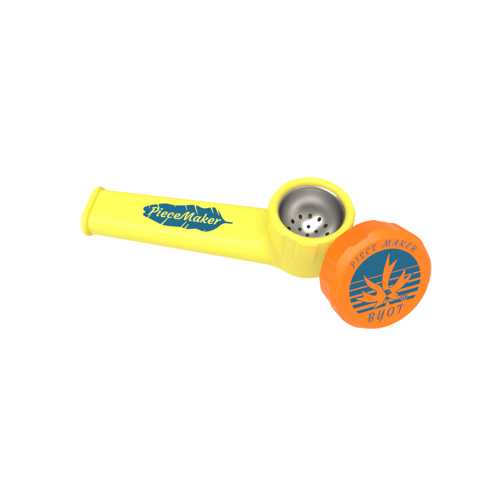 PieceMaker Karma Silicone Hand Pipe Yuca Yellow Hand Pipes - Tophatter Daily Deals