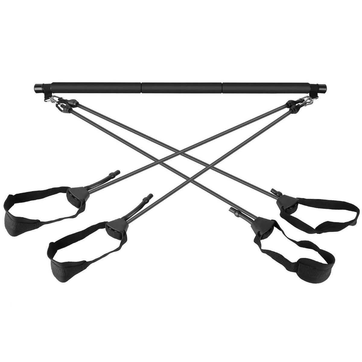 Pilates Bar Kit with 4 Resistance Bands Fitness & Exercise - Tophatter Daily Deals