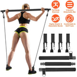 Pilates Bar Kit with 4 Resistance Bands Fitness & Exercise - Tophatter Daily Deals