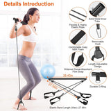 Pilates Bar Kit with 4 Resistance Bands Fitness & Exercise - Tophatter Daily Deals