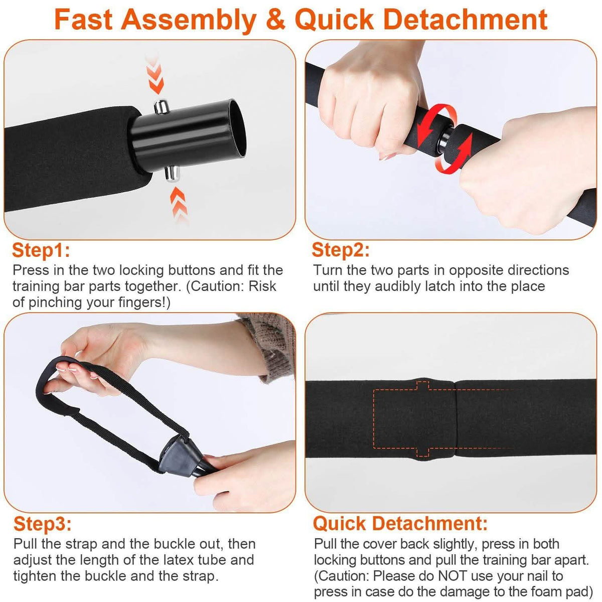 Pilates Bar Kit with 4 Resistance Bands Fitness & Exercise - Tophatter Daily Deals
