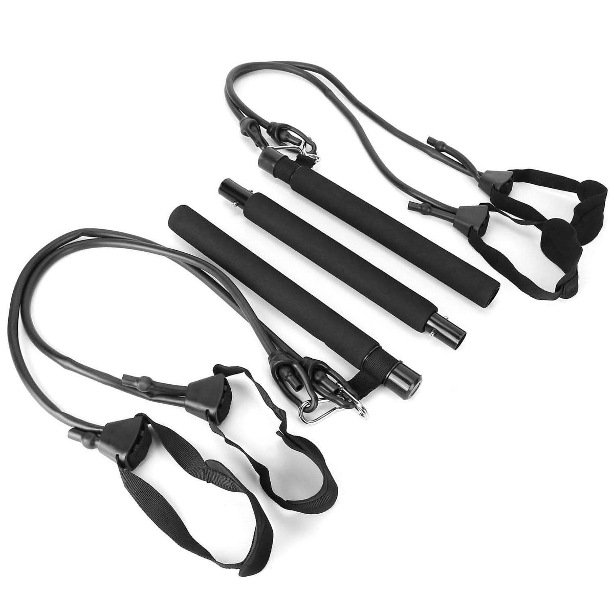 Pilates Bar Kit with 4 Resistance Bands Fitness & Exercise - Tophatter Daily Deals