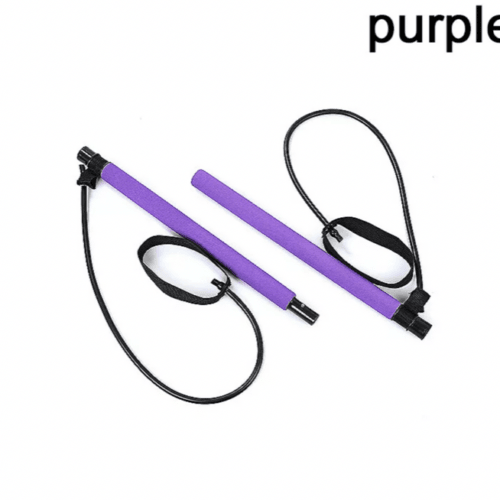 Pilates Exercise Bar - Portable Pilates Bar Kit with Resistance Bands Workout Bar Gym Stick Sports Toys - Tophatter Daily Deals