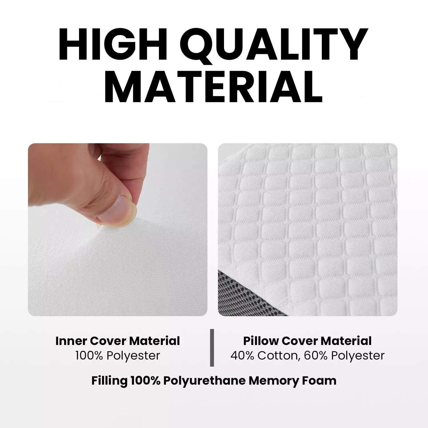 Memory Foam Pillow - Orthopedic Pillow For Neck Head Shoulder & Back Pain Relief Support Health Care - Tophatter Daily Deals
