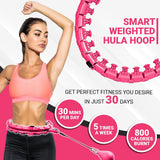 MASKURA Smart Weighted Hula Hoop With Counter 24 knots - Weight Loss Hula Hoop, Smart Fitness, Adjustable Ring Size With Counter Suitable For Adult Exercise & Fitness - Tophatter Daily Deals