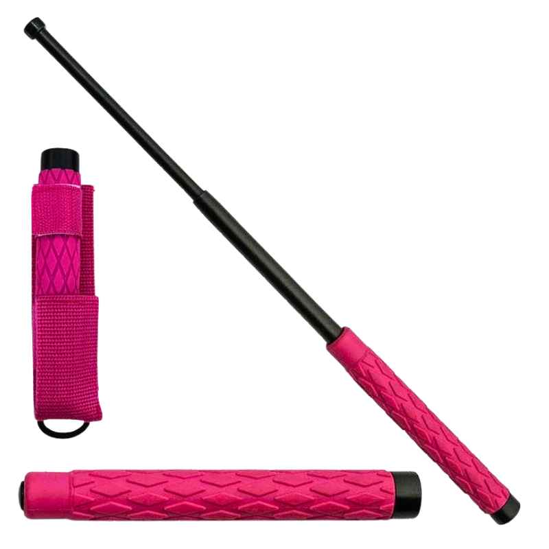 Pink Expandable Steel Self-Defense Baton Impact Self Defense - Tophatter Daily Deals