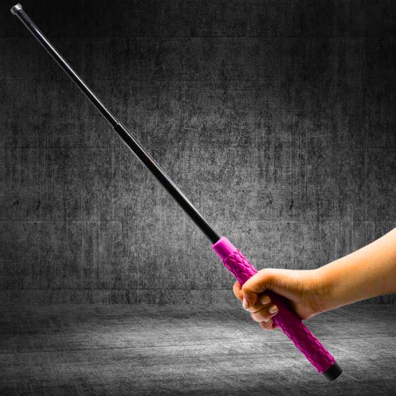 Pink Expandable Steel Self-Defense Baton Impact Self Defense - Tophatter Daily Deals
