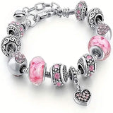 Pink Heart-Shaped Pendant Bracelet Bracelets - Tophatter Daily Deals