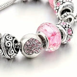 Pink Heart-Shaped Pendant Bracelet Bracelets - Tophatter Daily Deals