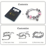 Pink Heart-Shaped Pendant Bracelet Bracelets - Tophatter Daily Deals