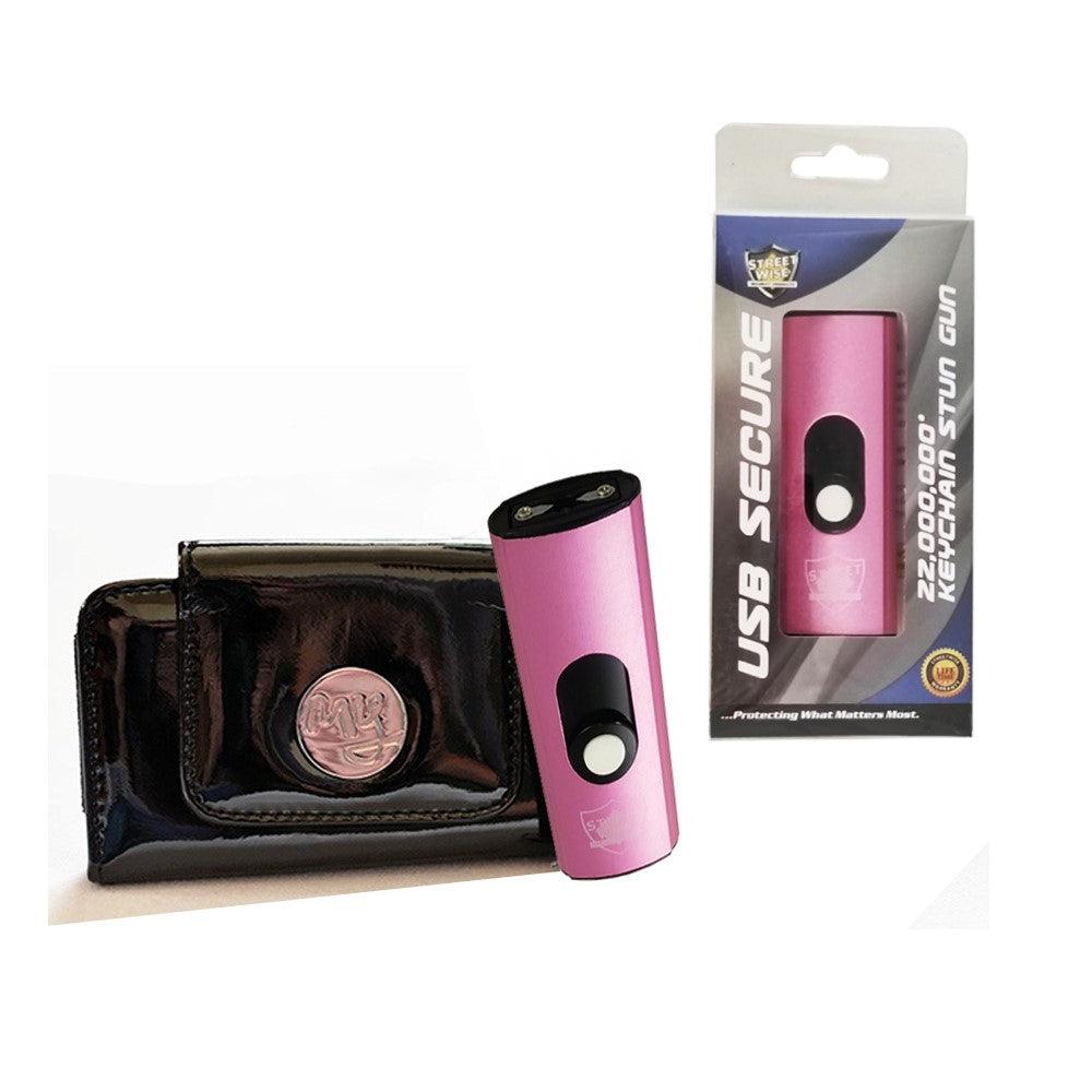 Streetwise Pink USB Secure Key-Chain Stun Gun Self Defense - Tophatter Daily Deals