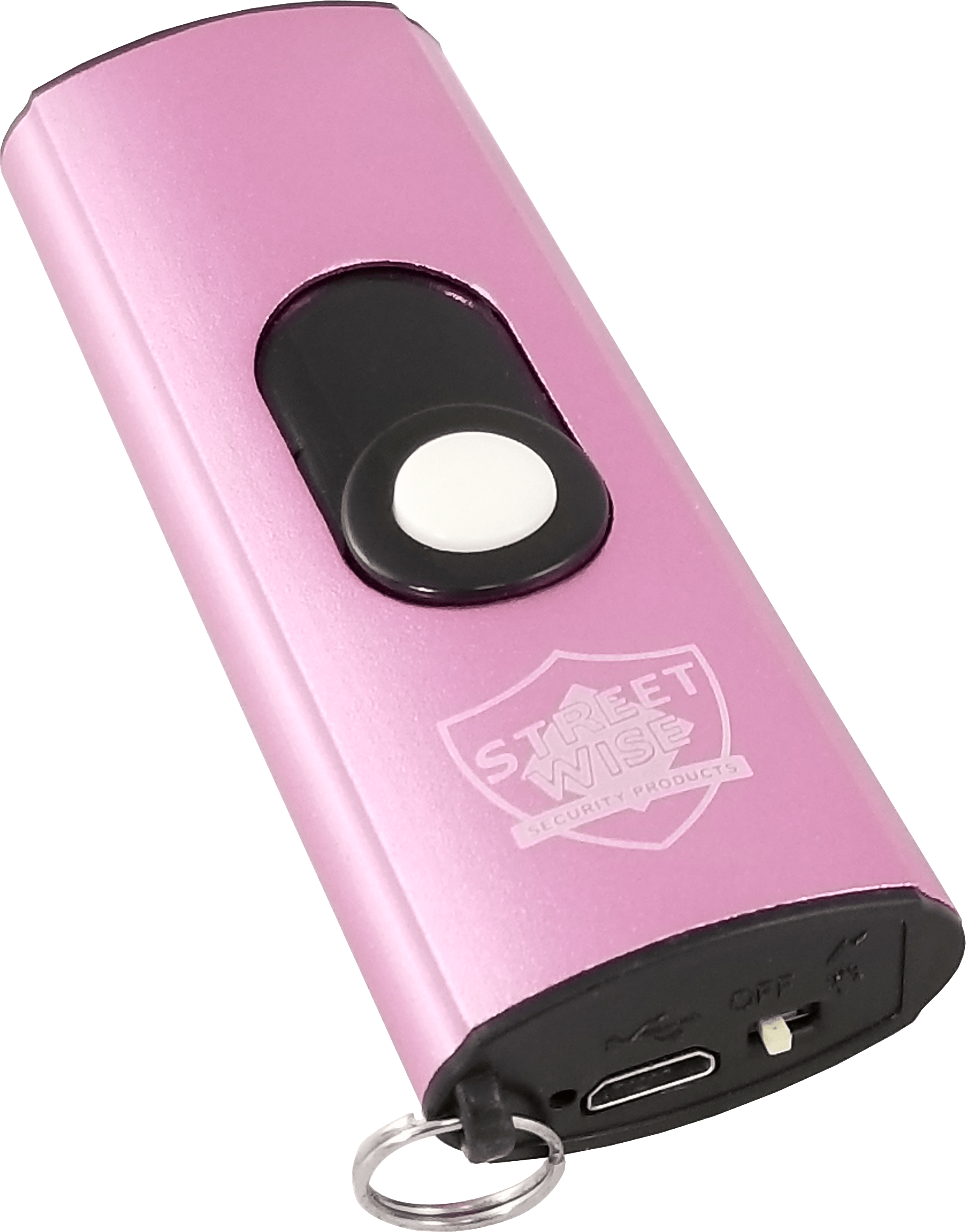 USB Blue Secure Stun Gun with Black Key-Chain Purse Wallet Self Defense - Tophatter Daily Deals