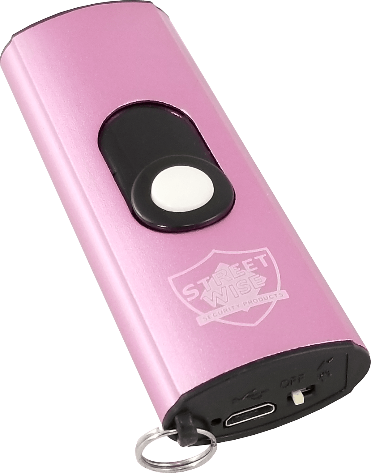 USB Blue Secure Stun Gun with Black Key-Chain Purse Wallet Self Defense - Tophatter Daily Deals