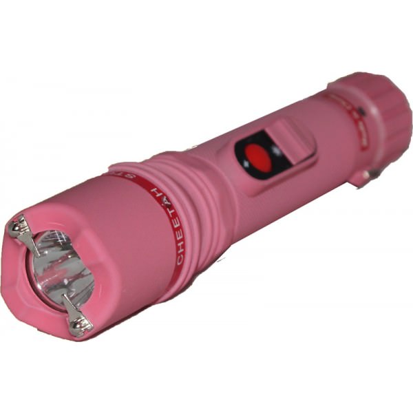 Powerful 10 Million Volt Flashlight Stun Gun Rechargeable Pink Collectible Weapons - Tophatter Daily Deals