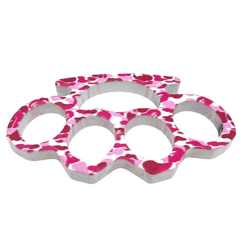 Pink Camoflauge Knuckle Ring Impact Self Defense - Tophatter Daily Deals