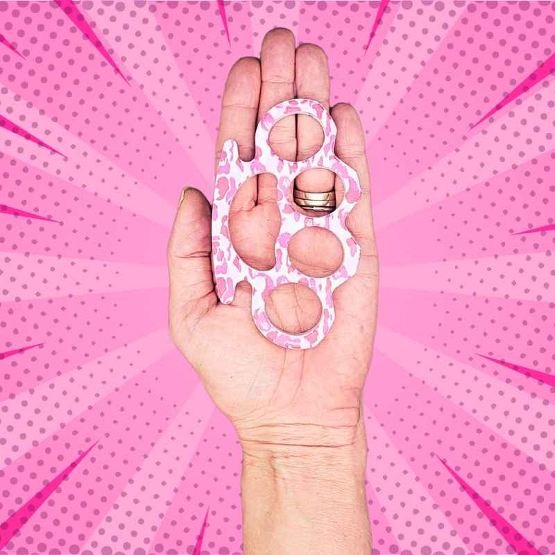 Pink Camoflauge Knuckle Ring Impact Self Defense - Tophatter Daily Deals