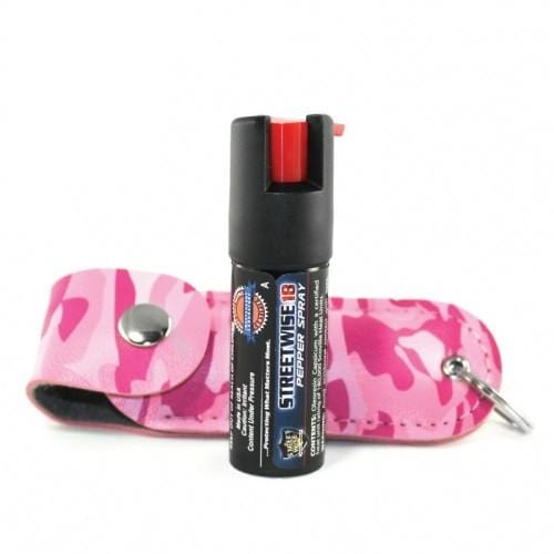 Pink Camouflage Police Strength 18 OC Pepper Spray Key Chain Pepper Spray - Tophatter Daily Deals